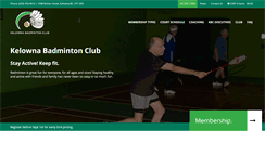 Desktop Screenshot of kelownabadminton.ca